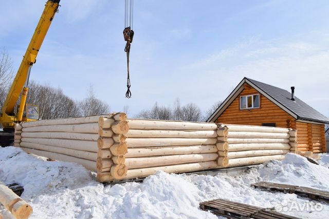 Сруб для дома из хвои,зимней рубки 8х10м
