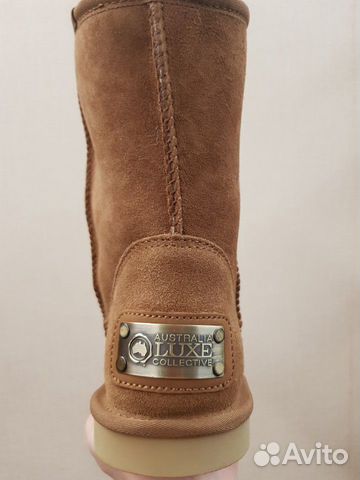 ugg boots with gold metal label