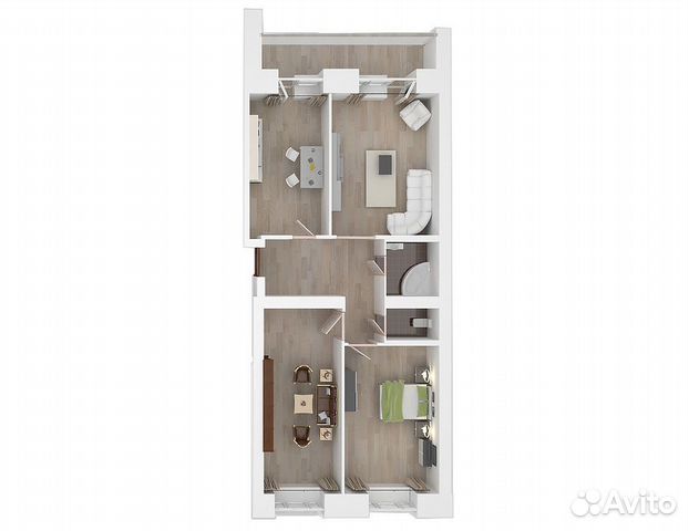3-к квартира, 75 м², 1/9 эт. 3-к квартира, 75 м², 1/9 эт.