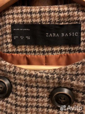 Пальто Zara 36, шерсть