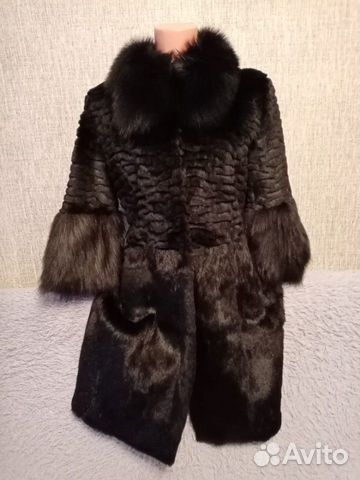 Пальто кролик с песцом
