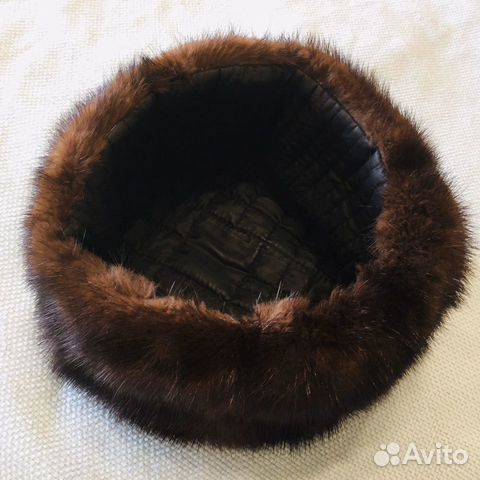 Норковая шапка-ушанка новая