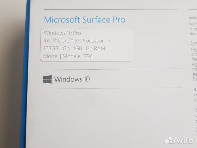 Планшет Microsoft Surface Pro 5 m3 4Gb 128Gb