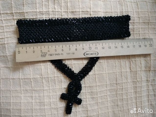 Чокер из бисера с анкхом