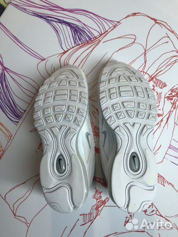 Nike Air Max 97 White/ Wolf Grey-Black Nike Air Max 97 White/ Wolf Grey-Black