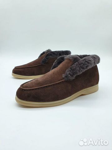 Лоферы женские с мехом зима Loro Piana Лоферы женские с мехом зима Loro Piana