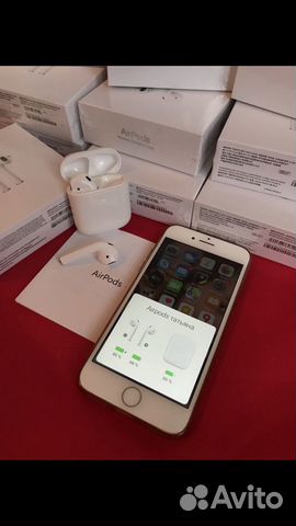 AirPods 2 с анимацией,с датчиком,с настройками