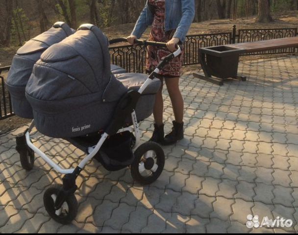 Коляска для двойни Teddy Fenix Duo (2в1)