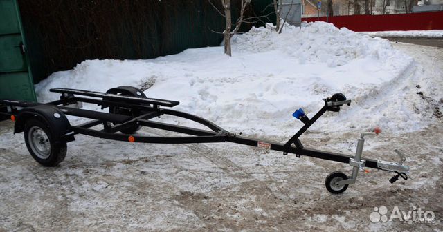 Прицеп M 4,1 для лодок пвх чёрный Самосвал