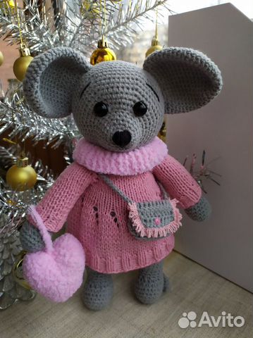 Мышка. Вязаная игрушка. Амигуруми