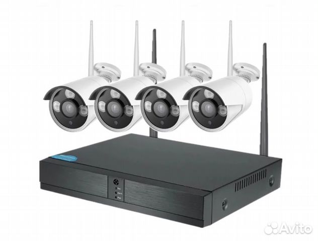 Wifi комплект видеонаблюдения на 4 камеры fullhd Wifi комплект видеонаблюдения на 4 камеры fullhd