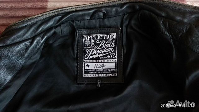Affliction кожаная куртка подлинная