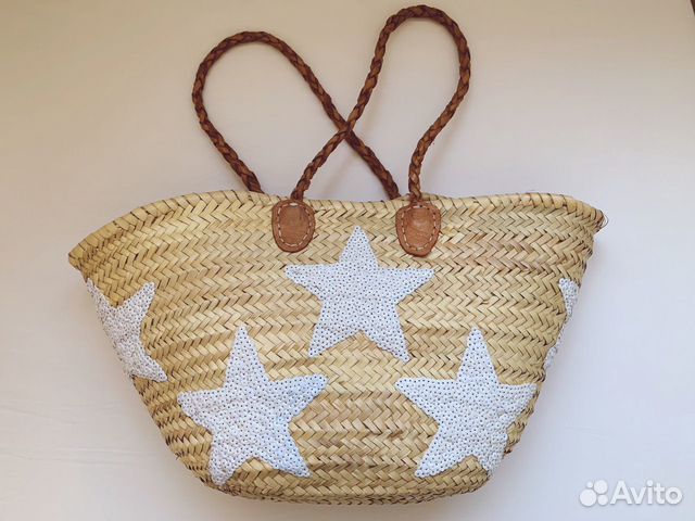 Соломенная сумка для отдыха