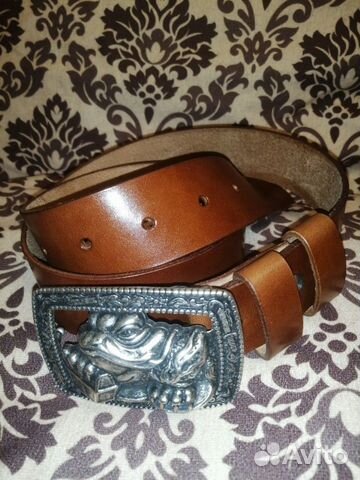 Ремень кожаный, ручная работа