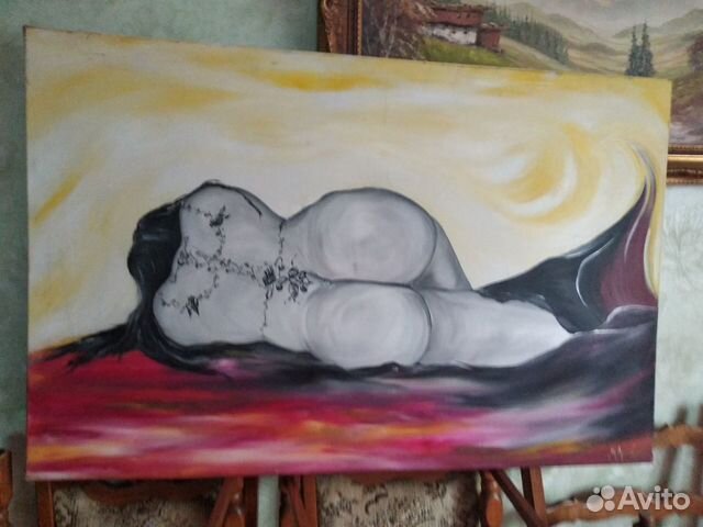 Крупная интерьерная квартира холст масло