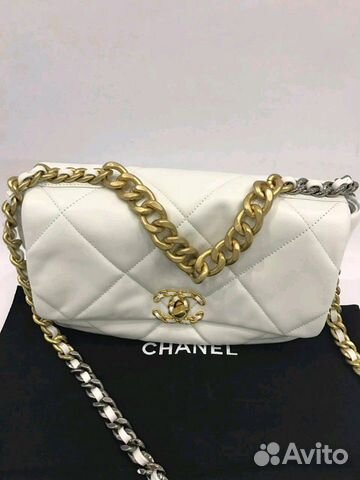 Сумка-конверт Chanel 19 30см белый