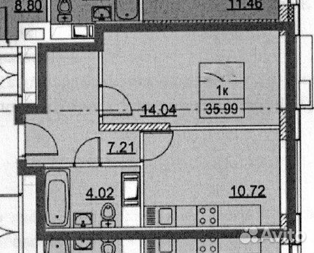 1-к квартира, 35.9 м², 12/31 эт. 1-к квартира, 35.9 м², 12/31 эт.
