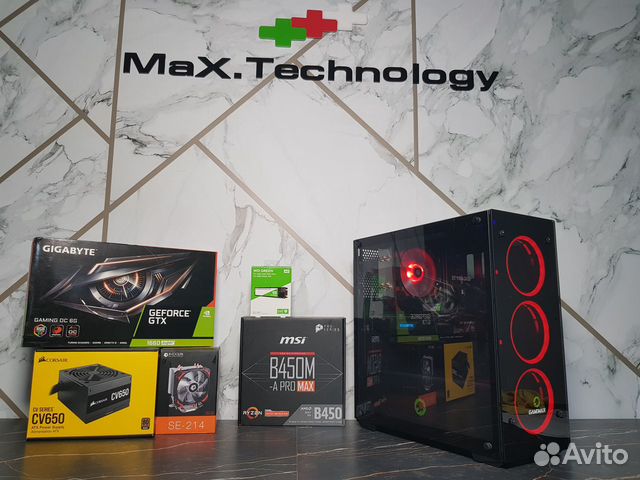 Игровой пк AMD Ryzen 2600+GTX 1660 superRGBSSD Игровой пк AMD Ryzen 2600+GTX 1660 superRGBSSD