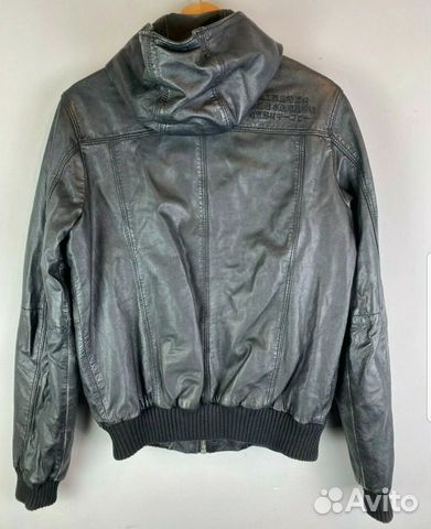 Кожаная куртка Superdry с капюшоном