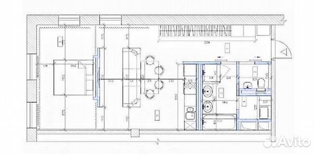 2-к квартира, 63 м², 3/6 эт.