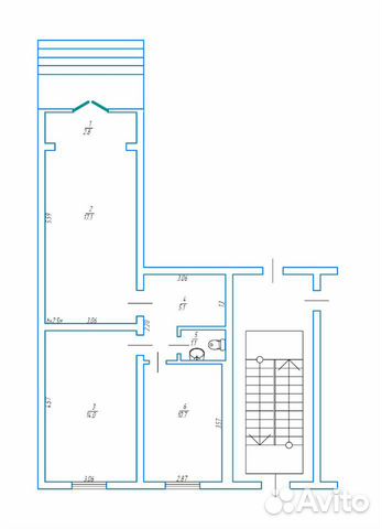 Помещение свободного назначения, 50,5 м²