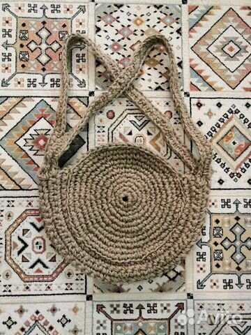 Сумочка джутовая летняя