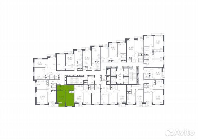 1-к квартира, 40.3 м², 23/32 эт.