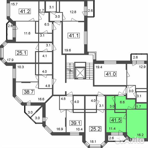 1-к квартира, 38.9 м², 5/7 эт.