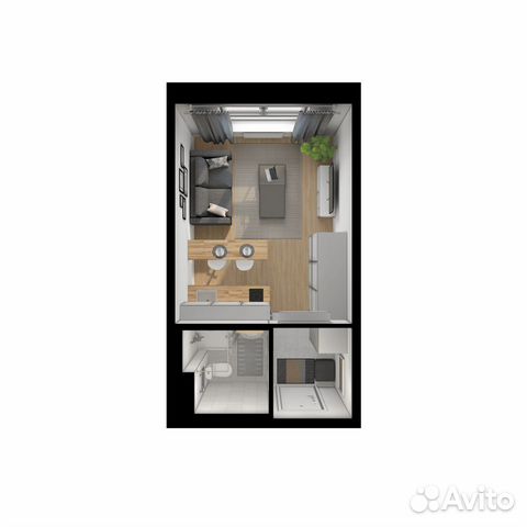 Студия, 19.8 м², 4/25 эт. Студия, 19.8 м², 4/25 эт.
