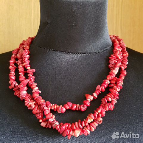 Комплект из красного коралла