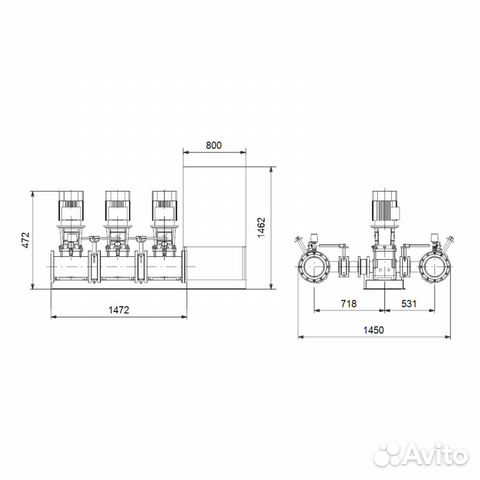 Hydro MX 2/1 3CR5-3 Grundfos Пожаротушение Hydro MX 2/1 3CR5-3 Grundfos Пожаротушение
