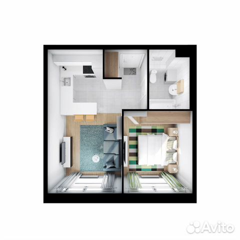 1-к квартира, 35.7 м², 7/15 эт. 1-к квартира, 35.7 м², 7/15 эт.