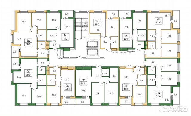 1-к квартира, 38.4 м², 7/16 эт. 1-к квартира, 38.4 м², 7/16 эт.
