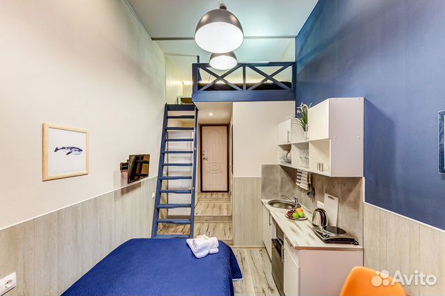

Квартира-студия, 18 м², 2 кровати