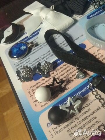 Украшения,кулон клык,меч,тату чокер,браслет