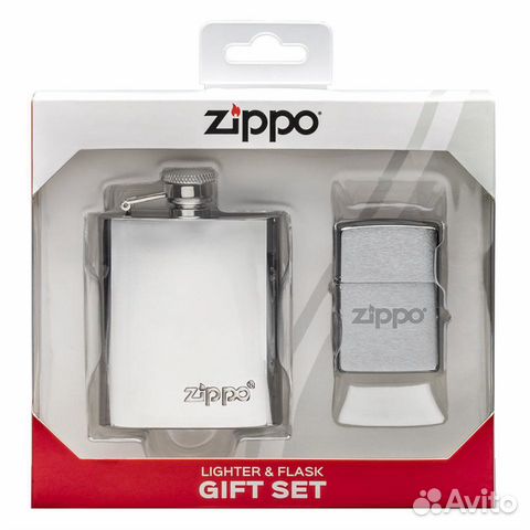 Набор Zippo подарочный. Зажигалка + фляжка (USA) Набор Zippo подарочный. Зажигалка + фляжка (USA)
