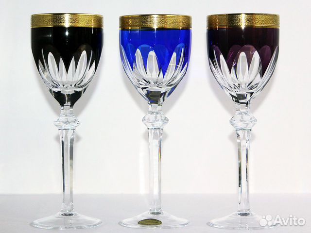 Klokotschnik цветной хрусталь фужер 22см Prasident