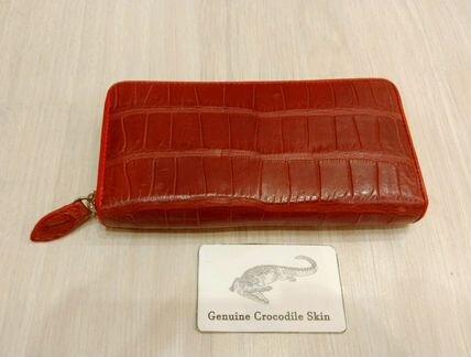 Кошелек женский из брюха крокодила