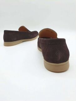 Лоферы замша беж коричневые лоро пиана