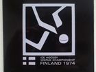 Сувенирная плитка. Ч. М. Финляндия 1974 год