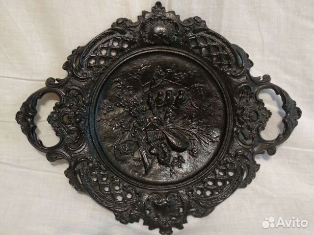 Блюдо чугунное литьё Касли 1982 отличное состояние