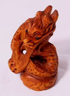 Статуэтка Дракон - Нэцкэ из Дерева Самшит ru*59