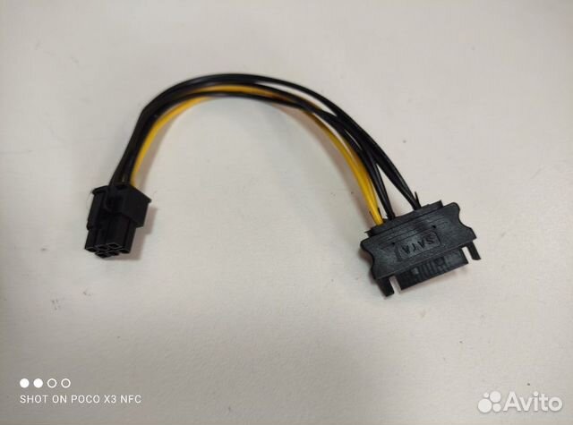 Переходник для блока питания с SATA на 6pin