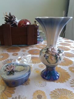 Подарочный набор ваза и шкатулка