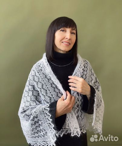 Пуховый платок палантин пуховая шаль паутинка