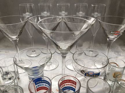 Новые креманка,фужеры,бокалы Martini,Absolut и др
