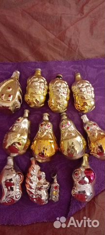 Елочные игрушки стекло СССР цена за всё