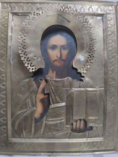 Икона старинная Господь Вседержитель