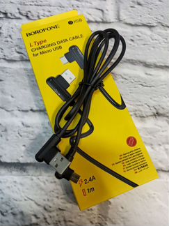 USB кабель угловой с разъёмом Micro 2.4А