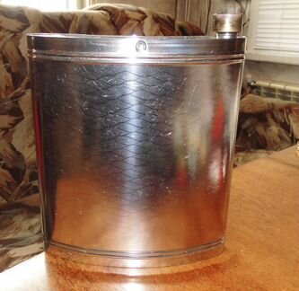 Фляжка нержавейка антикварная большая